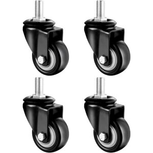 Generic - M12 40mm Stem Brake - Negro - Rueda de mueble Generic - M12 40mm Stem Brake - Negro - Rueda de mueble
