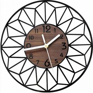 Csparkv Wall Clock - 40 cm Silent Vintage Wooden Decor Csparkv Wall Clock - 40 cm Silent Vintage Wooden Decor