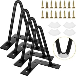 CSPARKV - Pata de horquilla 6 pulgadas - Negro - Acero - Patas de mesa CSPARKV - Pata de horquilla 6 pulgadas - Negro - Acero - Patas de mesa