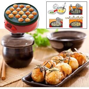 GreenZech Model 650W Red Black 18 Holes Takoyaki Grill Pan - Grill Pan GreenZech Model 650W Red Black 18 Holes Takoyaki Grill Pan - Grill Pan