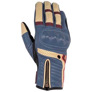 Gants de moto rétro Rusty Stitches Simon - Bleu Beige - 3XL - Unisexe - Publicité Gants de moto rétro Rusty Stitches Simon - Bleu Beige - 3XL - Unisexe - Publicité