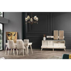 Azura Home Design - Conjunto de Comedor Sahra - Moderno - 4 Sillas Azura Home Design - Conjunto de Comedor Sahra - Moderno - 4 Sillas