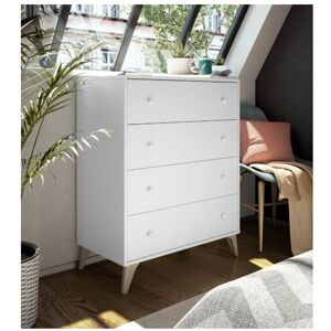 ALTRI - Cassettiera - 4 Cassetti - Bianco Moderno - 78x40cm ALTRI - Cassettiera - 4 Cassetti - Bianco Moderno - 78x40cm