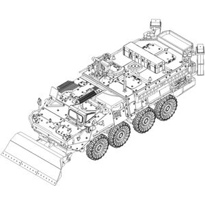 Trumpeter M1132 armored truck with minesweeper 1:72 - Military model kit Trumpeter M1132 armored truck with minesweeper 1:72 - Military model kit