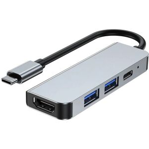 Tech-Protect V2 4-i-1 USB-C Dockingstasjon - Grå Tech-Protect V2 4-i-1 USB-C Dockingstasjon - Grå