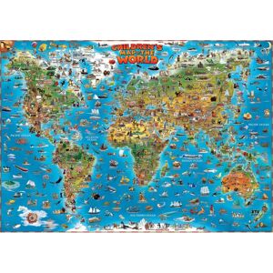 Genuine Company Ltd. Dino Childrens Map - World Laminated Map Genuine Company Ltd. Dino Childrens Map - World Laminated Map