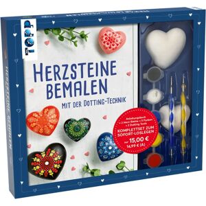 TOPP Verlag 29047 - Kreativ-Set Herz-Steine bemalen mit Dotting-Technik TOPP Verlag 29047 - Kreativ-Set Herz-Steine bemalen mit Dotting-Technik