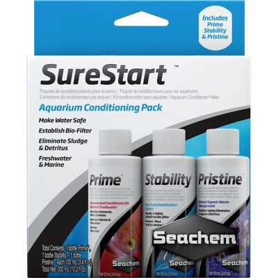Seachem Seachem Laboratories SureStart Aquarium Conditioning Pack - Aquarium Conditioner Pack Seachem Seachem Laboratories SureStart Aquarium Conditioning Pack - Aquarium Conditioner Pack