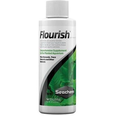 Complément Complet Seachem Flourish - Micro et Macronutriments pour Plantes d'Aquarium - Publicité Complément Complet Seachem Flourish - Micro et Macronutriments pour Plantes d'Aquarium - Publicité