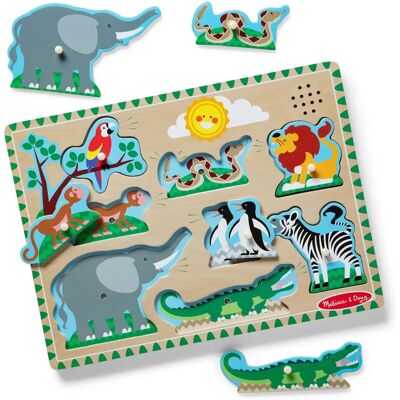 Melissa & Doug Zoo Animals Sound Puzzle - Interactive Toy - Ages 2-4 Melissa & Doug Zoo Animals Sound Puzzle - Interactive Toy - Ages 2-4