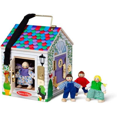 Melissa & Doug Wooden Doorbell House - Locks & Sounds - 3+ Melissa & Doug Wooden Doorbell House - Locks & Sounds - 3+