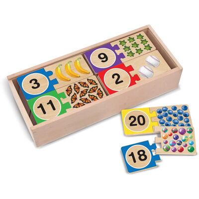 Melissa & Doug - Number Learning - Wooden - 20-piece - Puzzle Melissa & Doug - Number Learning - Wooden - 20-piece - Puzzle