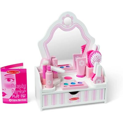 Melissa & Doug Wooden Beauty Salon Play Set - Role-Play Fun Melissa & Doug Wooden Beauty Salon Play Set - Role-Play Fun