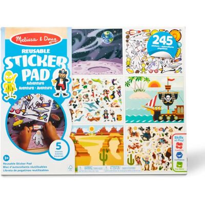 Melissa & Doug - Reusable Sticker Pads Set - 245 stickers - Adventure - Sticker Pad Melissa & Doug - Reusable Sticker Pads Set - 245 stickers - Adventure - Sticker Pad