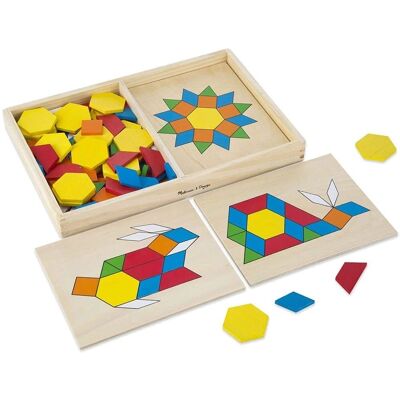 Blocs de motifs en bois Melissa & Doug - Jouet éducatif - Publicité Blocs de motifs en bois Melissa & Doug - Jouet éducatif - Publicité