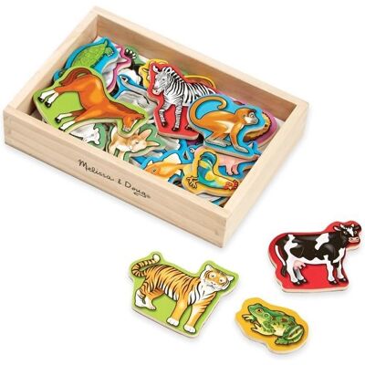Aimants d'animaux en bois Melissa & Doug - Jouet éducatif - Publicité Aimants d'animaux en bois Melissa & Doug - Jouet éducatif - Publicité