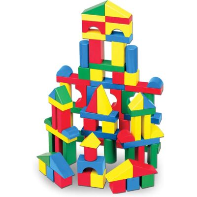 Melissa & Doug 100 Blocs de Construction en Bois Melissa & Doug 100 Blocs de Construction en Bois