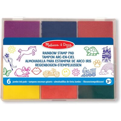 Melissa & Doug Regenboog Stempelblok - 6 Wasbare Inktjes Melissa & Doug Regenboog Stempelblok - 6 Wasbare Inktjes
