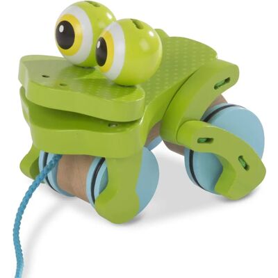 Melissa & Doug Model Frolicking Frog Wooden Pull Toy - Pull Toy for Kids 18 Months+ Melissa & Doug Model Frolicking Frog Wooden Pull Toy - Pull Toy for Kids 18 Months+