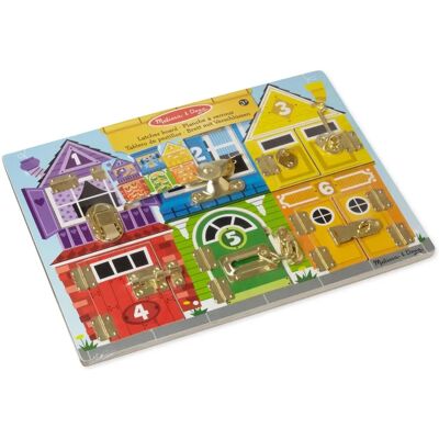 Melissa & Doug Tablero de pestillos - Juguete de madera multicolor Melissa & Doug Tablero de pestillos - Juguete de madera multicolor