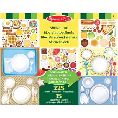 Melissa & Doug Make-a-Meal Cahier d'autocollants - 225+ Stickers alimentaires - Publicité Melissa & Doug Make-a-Meal Cahier d'autocollants - 225+ Stickers alimentaires - Publicité