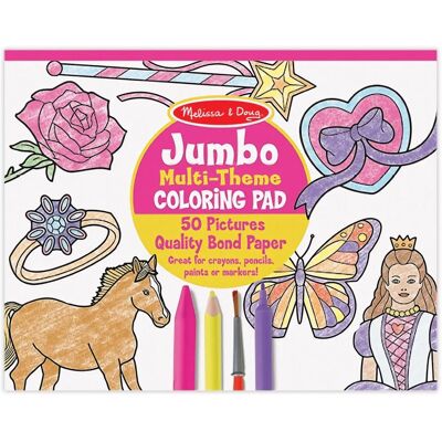 Bloc de coloriage Jumbo Melissa & Doug - Rose - Fournitures d'art pour enfants Bloc de coloriage Jumbo Melissa & Doug - Rose - Fournitures d'art pour enfants
