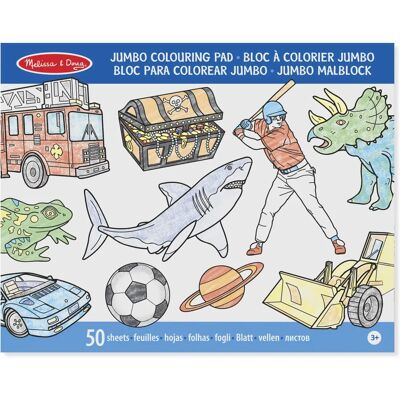Melissa & Doug Bloc de Coloration Jumbo Bleu - Cahier de Dessin Melissa & Doug Bloc de Coloration Jumbo Bleu - Cahier de Dessin