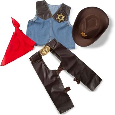 Ensemble de costume de cowboy Melissa & Doug pour enfants - 3-6 ans - Publicité Ensemble de costume de cowboy Melissa & Doug pour enfants - 3-6 ans - Publicité