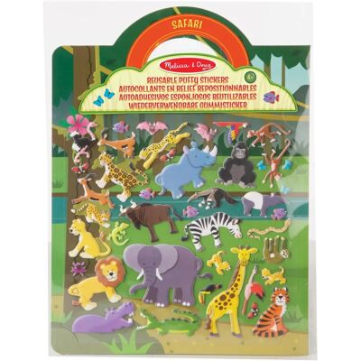 Set d'autocollants peluche Safari Melissa & Doug - Jouets de voyage - Publicité Set d'autocollants peluche Safari Melissa & Doug - Jouets de voyage - Publicité