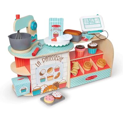Melissa & Doug Negozio di Pasticceria in Legno La Patisserie per Bambini - 39 Pezzi Melissa & Doug Negozio di Pasticceria in Legno La Patisserie per Bambini - 39 Pezzi