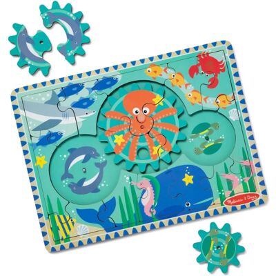 Puzzle z zębatkami podwodne Melissa & Doug - 18 elementów Puzzle z zębatkami podwodne Melissa & Doug - 18 elementów
