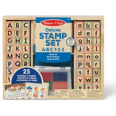 Melissa & Doug Deluxe Wooden Stamp Set Abc 123 - Stamp Set Melissa & Doug Deluxe Wooden Stamp Set Abc 123 - Stamp Set