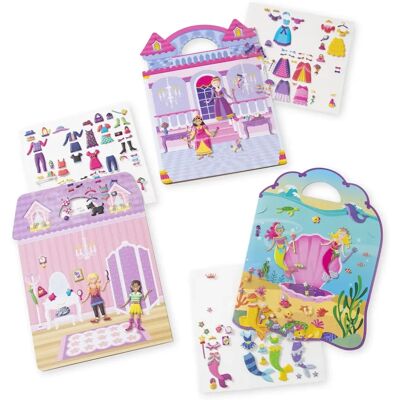 Conjunto de Adesivos Reutilizáveis Melissa & Doug - Fantasias, Princesa & Sereia Conjunto de Adesivos Reutilizáveis Melissa & Doug - Fantasias, Princesa & Sereia