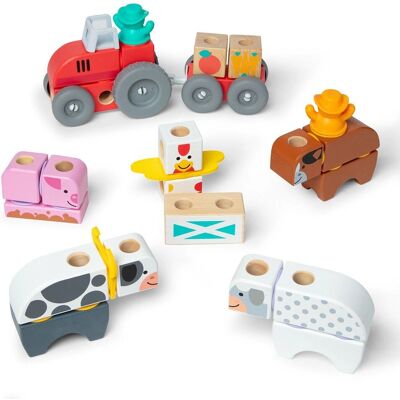 Melissa & Doug Blockables Farm Play Set - Toy Building Blocks Melissa & Doug Blockables Farm Play Set - Toy Building Blocks