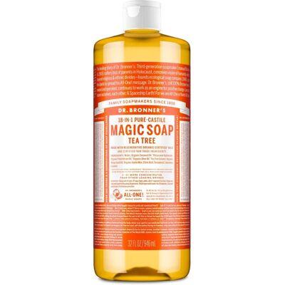 Dr Bronner's - Pure-Castile Soap - Hemp Tea Tree - 32 oz - Soap - Publicité Dr Bronner's - Pure-Castile Soap - Hemp Tea Tree - 32 oz - Soap - Publicité