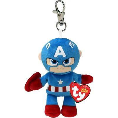 Ty Marvel Captain America Soft Plush Keychain - Key Clip Ty Marvel Captain America Soft Plush Keychain - Key Clip