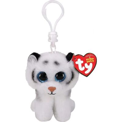 Ty Tundra Tigre Blanc Clip - Porte-clé Collection - Publicité Ty Tundra Tigre Blanc Clip - Porte-clé Collection - Publicité