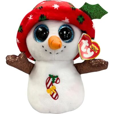 Ty Brrrnie Bonhomme de Neige - 15 cm - Bonnet de Noël - Publicité Ty Brrrnie Bonhomme de Neige - 15 cm - Bonnet de Noël - Publicité