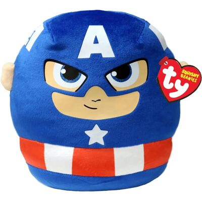 Ty Captain America Knuffel - Blauw, Rood, Wit - 14 inch Squishy Beanie Ty Captain America Knuffel - Blauw, Rood, Wit - 14 inch Squishy Beanie