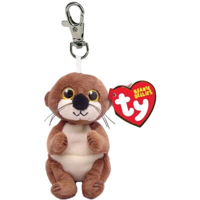 TY Mitch Lontra Peluche Clip Portachiavi TY Mitch Lontra Peluche Clip Portachiavi