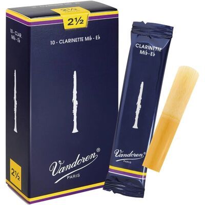 Vandoren Clarinet Reeds 2.5 - Box of 10 Vandoren Clarinet Reeds 2.5 - Box of 10
