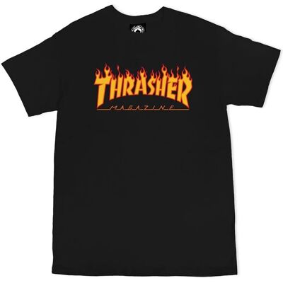 T-Shirt Thrasher Flame Logo S - Noir - S - Publicité T-Shirt Thrasher Flame Logo S - Noir - S - Publicité