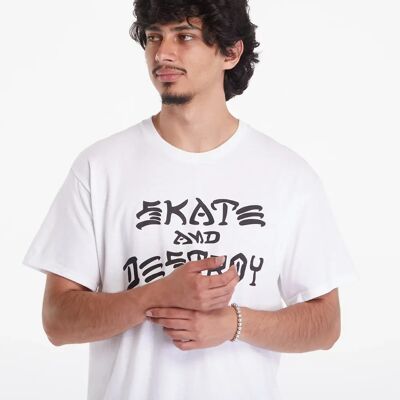 Cămașă Thrasher Skate & Destroy cu mânecă scurtă Albă - Cămașă Cămașă Thrasher Skate & Destroy cu mânecă scurtă Albă - Cămașă