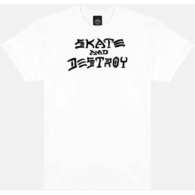 Tricou alb cu mânecă scurtă Thrasher - Stil casual Tricou alb cu mânecă scurtă Thrasher - Stil casual