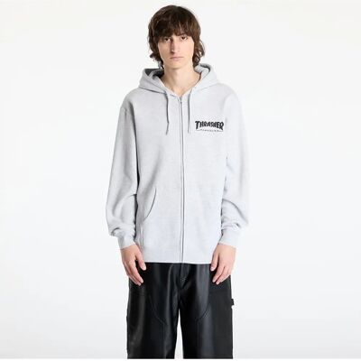 Hanorac cu fermoar Thrasher Melange Grey S - S Hanorac cu fermoar Thrasher Melange Grey S - S