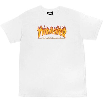 Thrasher Weiß Kinder T-Shirt - T-Shirt Thrasher Weiß Kinder T-Shirt - T-Shirt