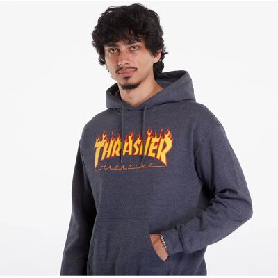 Hanorac cu glugă Thrasher Flame Dark Grey - Hoodie Hanorac cu glugă Thrasher Flame Dark Grey - Hoodie