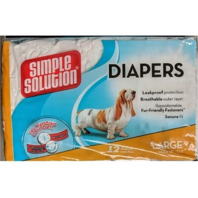 Simple Solution Engangsbleier Large - 12 stk - Lekkertett beskyttelse Simple Solution Engangsbleier Large - 12 stk - Lekkertett beskyttelse