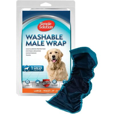 Simple Solution Dog Male Washable Wrap Large Simple Solution Dog Male Washable Wrap Large