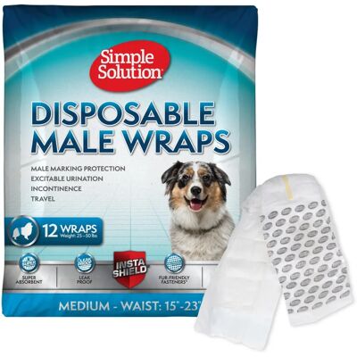 Simple Solution Dog Diaper M - Absorbent, Waterproof - 12 pcs Simple Solution Dog Diaper M - Absorbent, Waterproof - 12 pcs